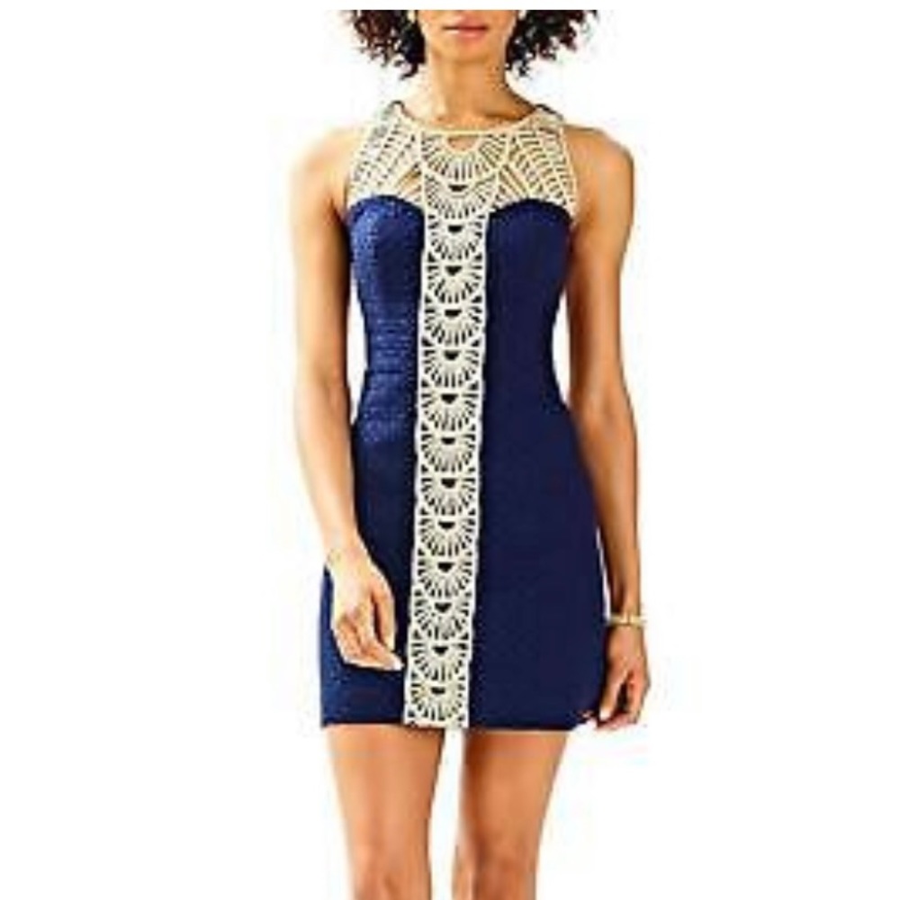 NWT! Navy Lilly Pulitzer Tana Shift size 8 dress - Picture 2 of 12